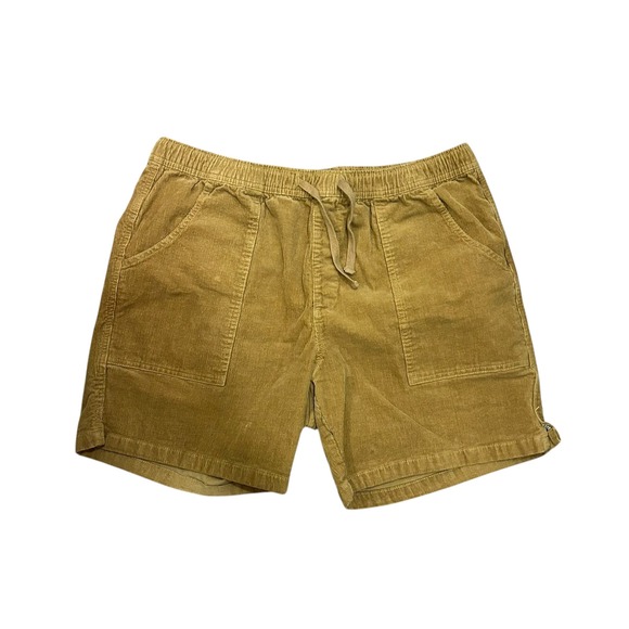 Katin Other - Katin Corduroy Pull On Shorts Tan Elastic Waist Drawstring Mens XL